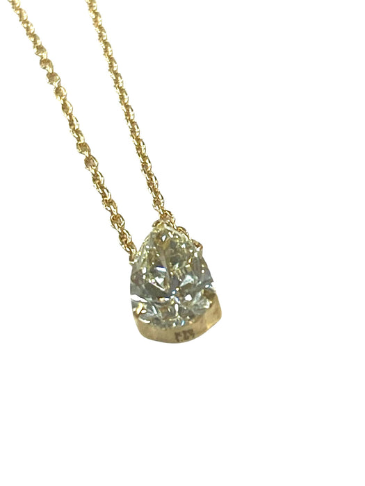 NO BRAND Pear Shape Diamond Necklace
