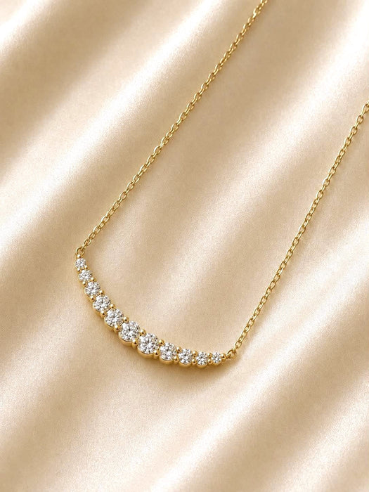 NO BRAND Smile Diamond Necklace