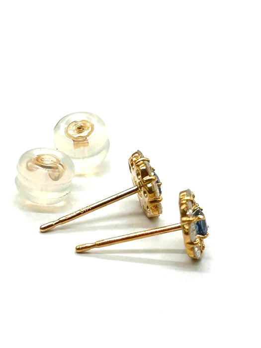 NO BRAND Rositas Sapphire Diamond Earrings