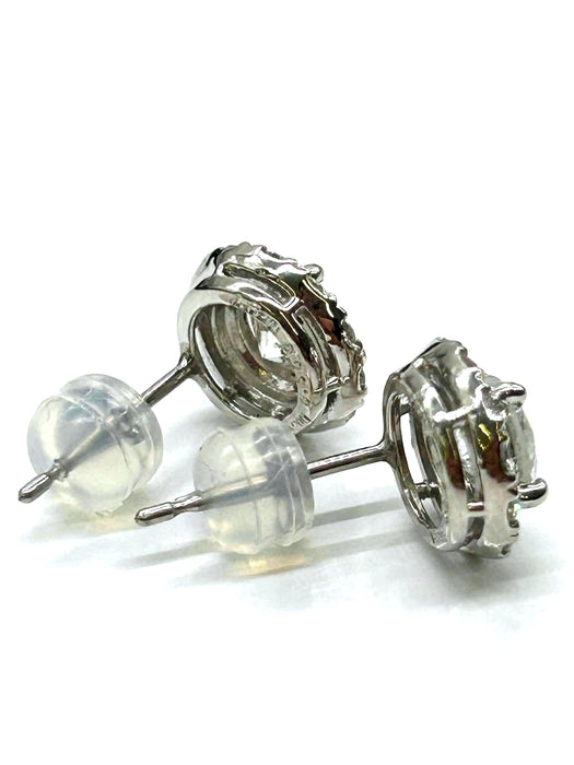 NO BRAND Round Cluster Diamond Earrings
