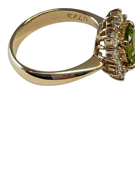 NO BRAND Peridot Diamond Ring