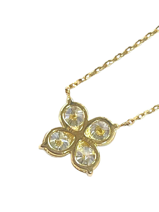 NO BRAND Clover Diamond Necklace