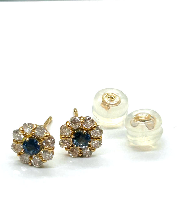 NO BRAND Rositas Sapphire Diamond Earrings