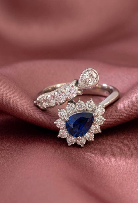 NO BRAND Sapphire Diamond Ring