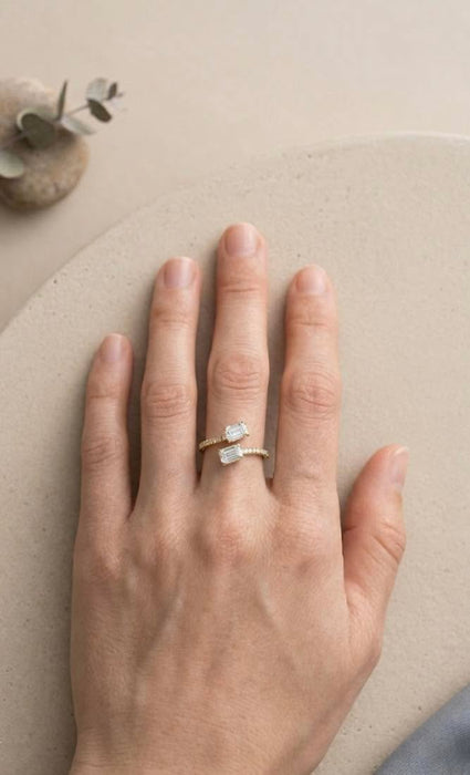 NO BRAND Bypass Diamond Ring