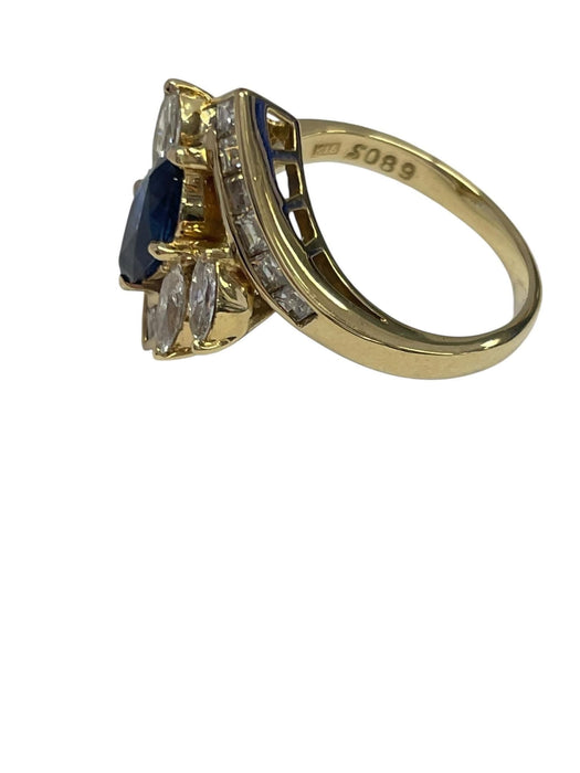 NO BRAND Sapphire Diamond Ring