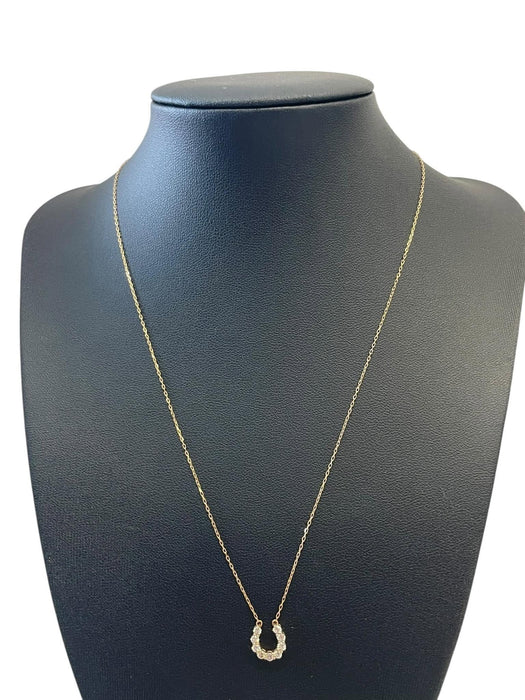 NO BRAND Horseshoe Diamond Necklace