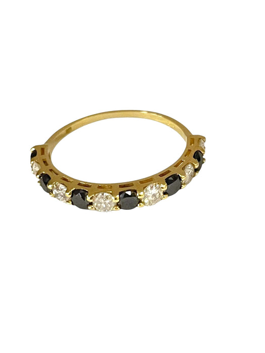 NO BRAND Black & White Diamond Ring