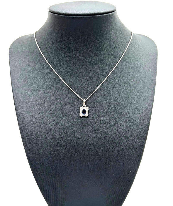 NO BRAND Sapphire Diamond Necklace