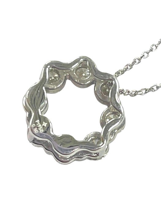 NO BRAND Round Cluster Diamond Necklace