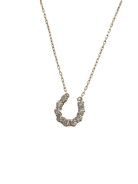 NO BRAND Horseshoe Diamond Necklace