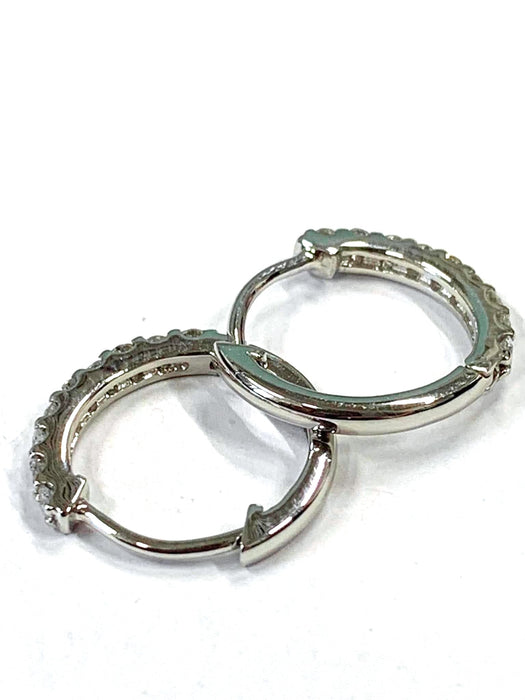 NO BRAND Hoop Diamond Earrings