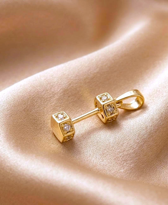 NO BRAND Dumbell Diamond Top Pendant