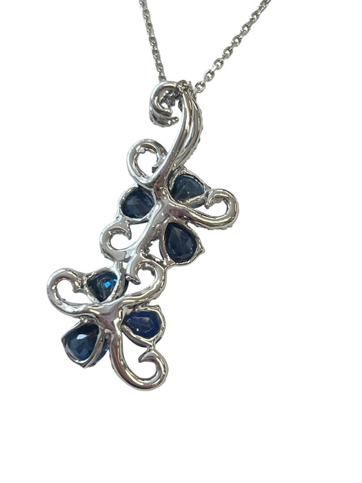 NO BRAND Sapphire Diamond Necklace