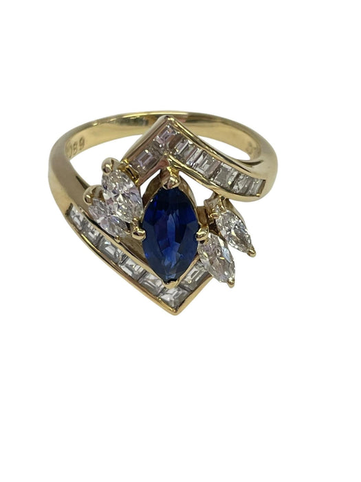 NO BRAND Sapphire Diamond Ring