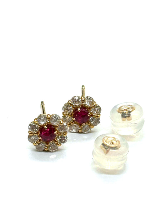 NO BRAND Rositas Ruby Diamond Earrings