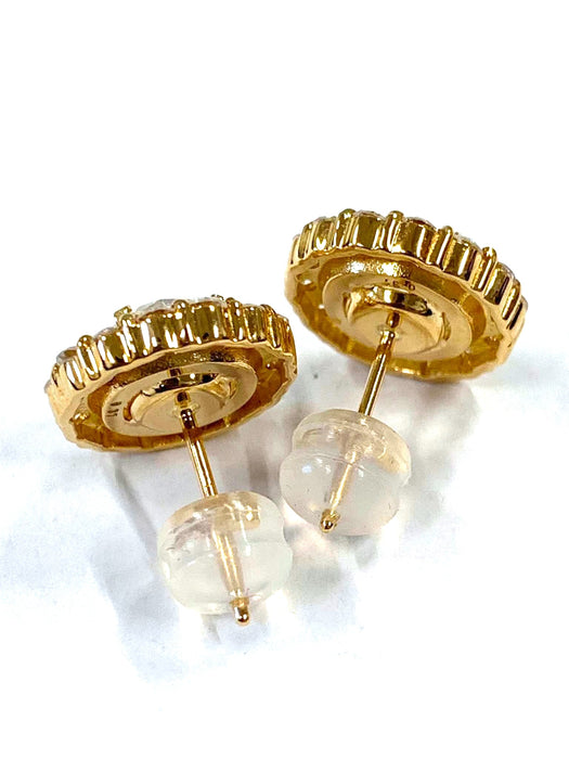NO BRAND Cluster Diamond Stud Earrings