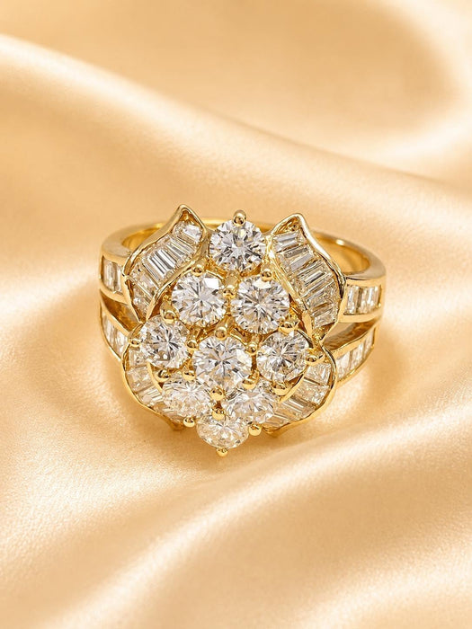 NO BRAND Cluster Diamond Ring