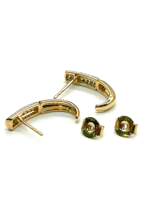 NO BRAND C-Hoop Diamond Earrings