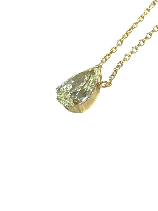 NO BRAND Pear Shape Diamond Necklace