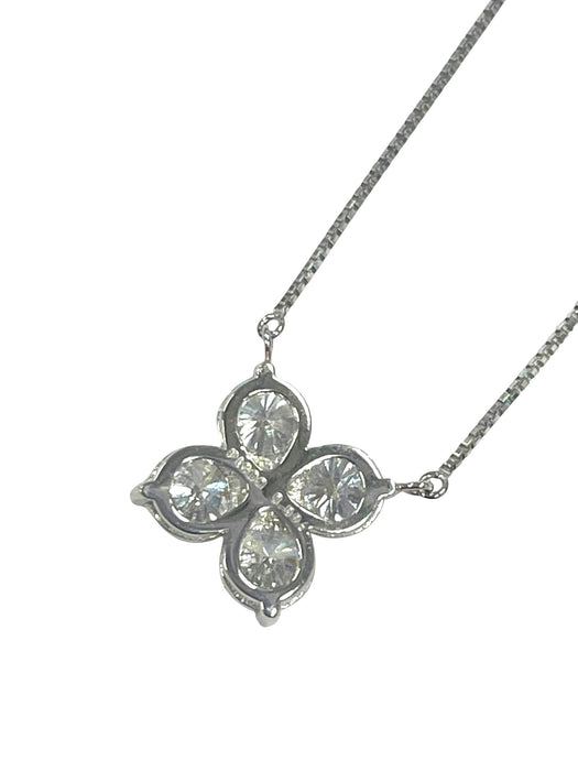 NO BRAND Clover Diamond Necklace