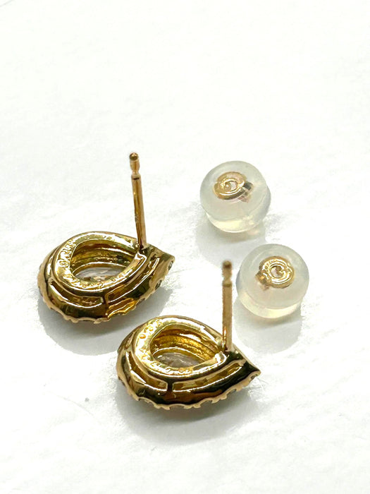 NO BRAND Pear Shape Diamond Earrings