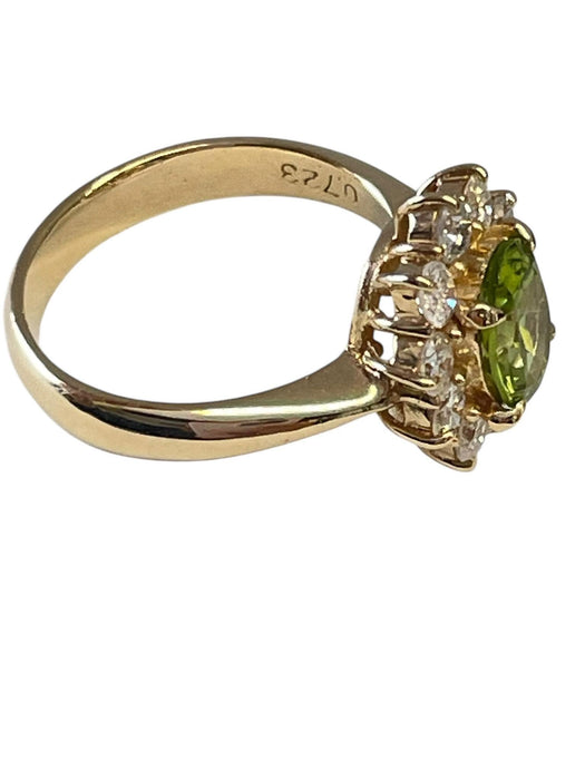 NO BRAND Peridot Diamond Ring
