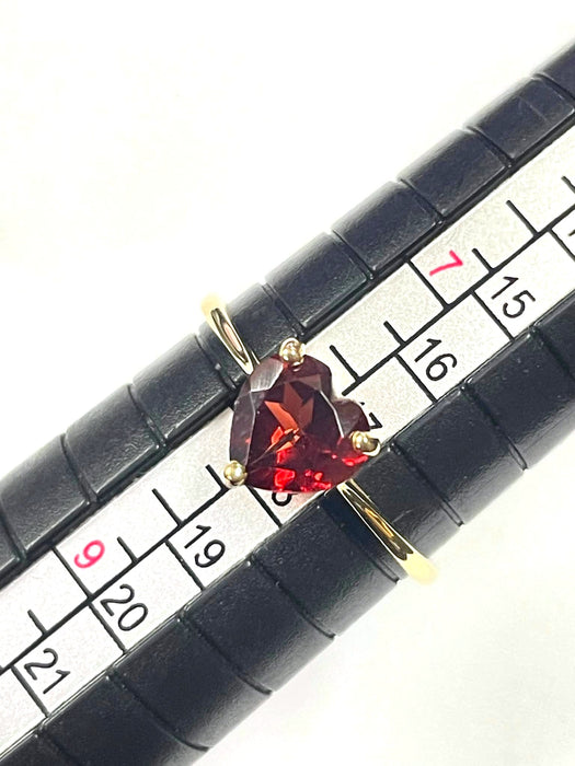 NO BRAND Garnet Heart Ring