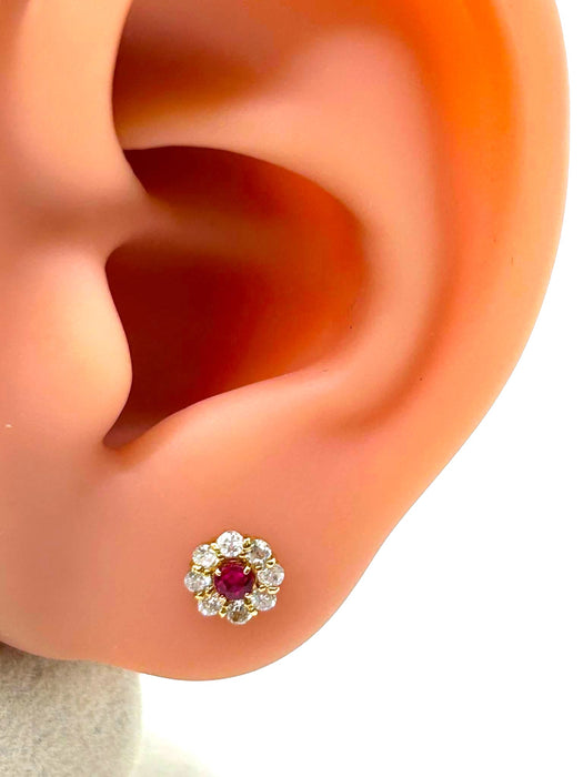 NO BRAND Rositas Ruby Diamond Earrings