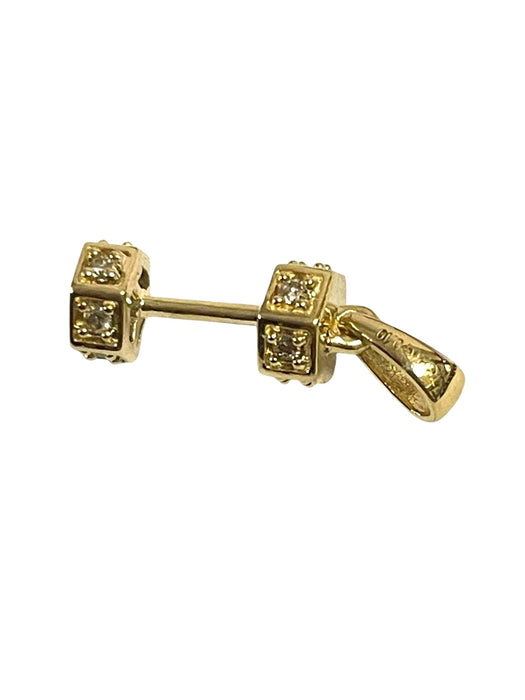 NO BRAND Dumbell Diamond Top Pendant