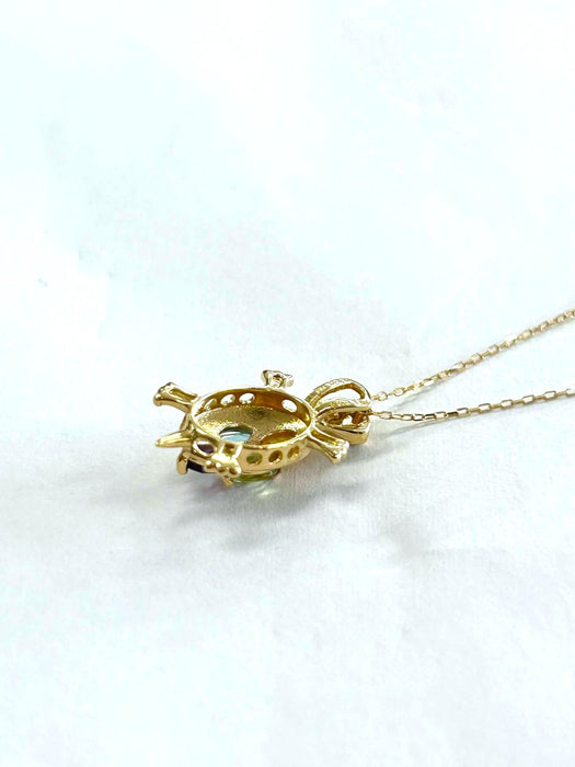 NO BRAND Multicolor Turtle Diamond Necklace