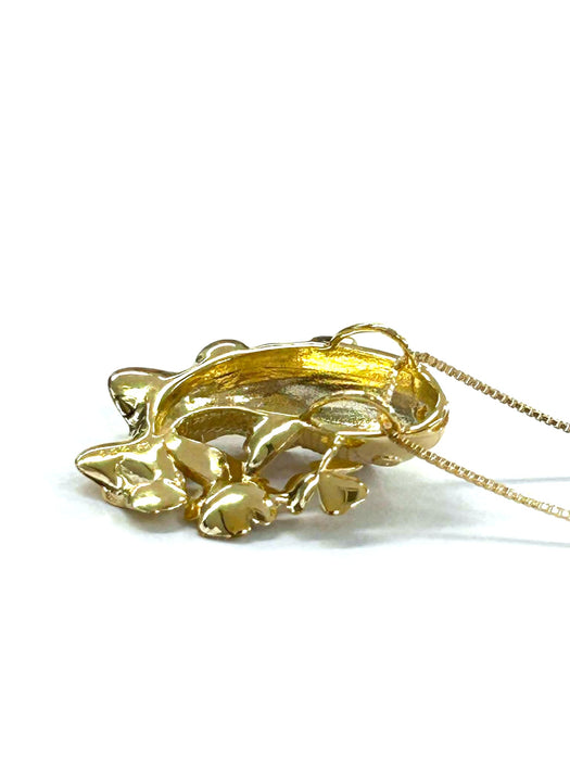 NO BRAND Koi Fish Diamond Necklace