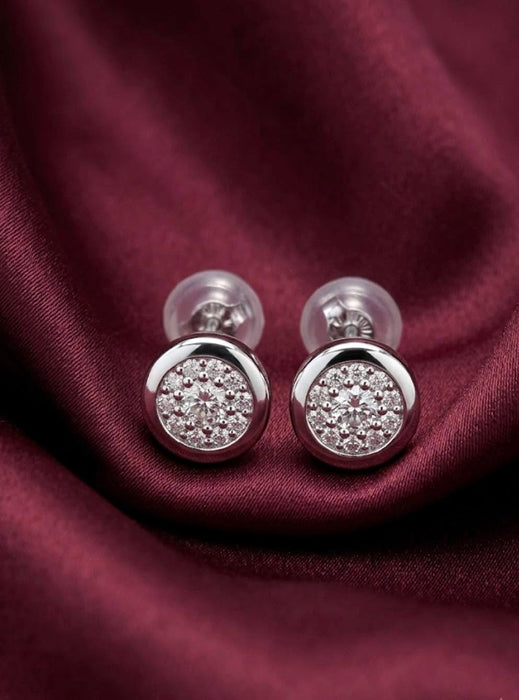 NO BRAND Round Cluster Stud Earrings