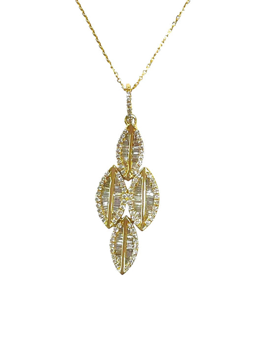 NO BRAND Lead Baguette Diamond Necklace