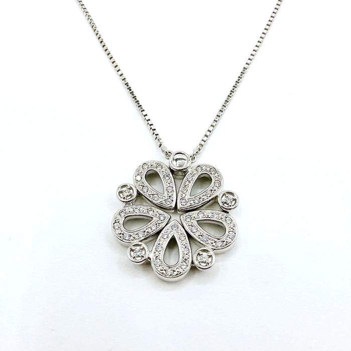 TASAKI Flower Motif Magnet Diamond Necklace