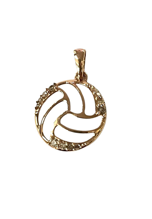NO BRAND Volleyball Diamond Top Pendant