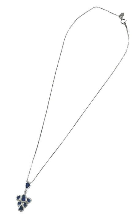 NO BRAND Sapphire Diamond Necklace