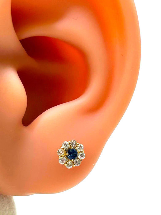 NO BRAND Rositas Sapphire Diamond Earrings