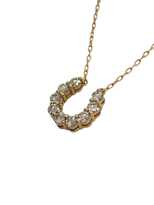 NO BRAND Horseshoe Diamond Necklace