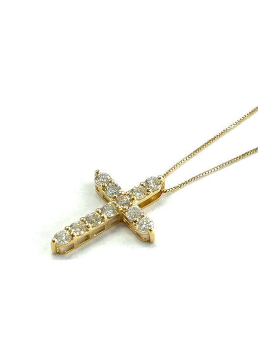 NO BRAND Cross Diamond Necklace