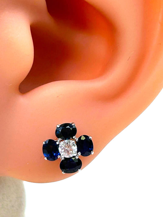 NO BRAND Clover Diamond Earrings