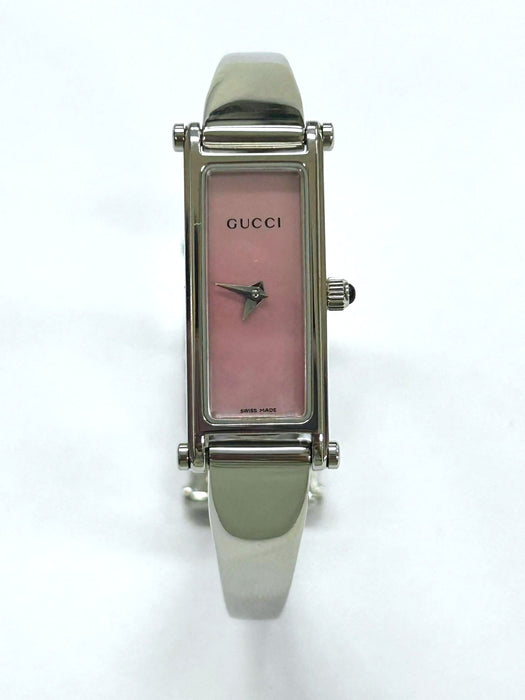 GUCCI Rectangular Pink Face Ladies Watch