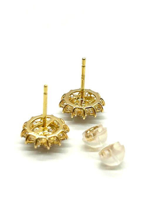 NO BRAND Cluster Diamond Stud Earrings