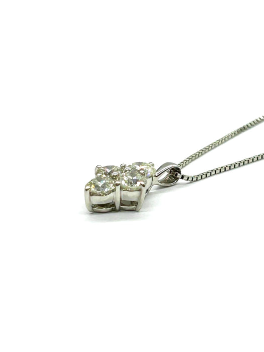 NO BRAND Clover Diamond Necklace