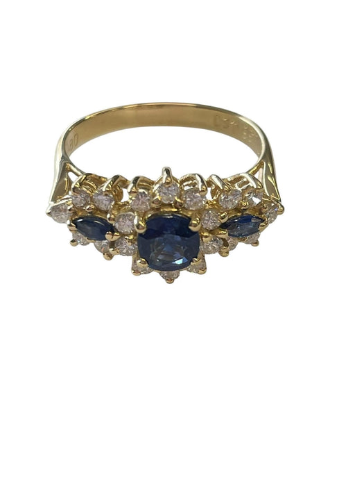 NO BRAND Sapphire Diamond Ring