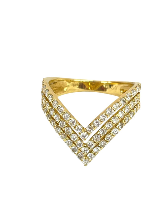 NO BRAND V Cluster Diamond Ring
