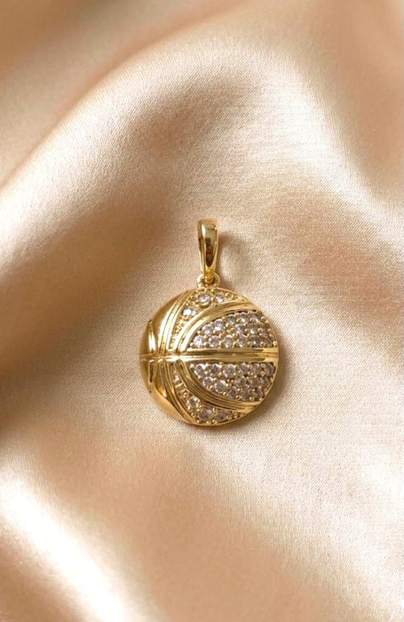 NO BRAND Basketball Diamond Top Pendant