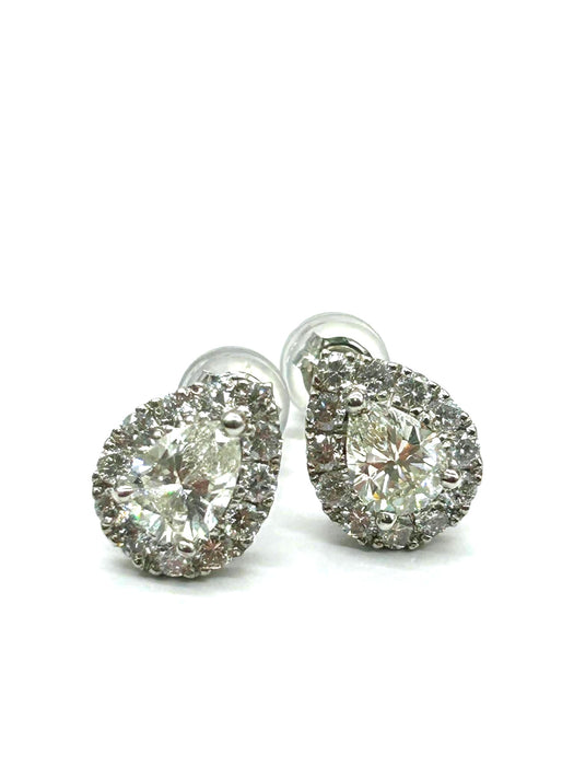 NO BRAND Pear Shape Diamond Earrings