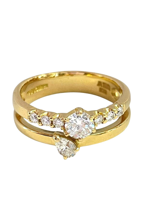 NO BRAND 2P Shaped Diamond Ring