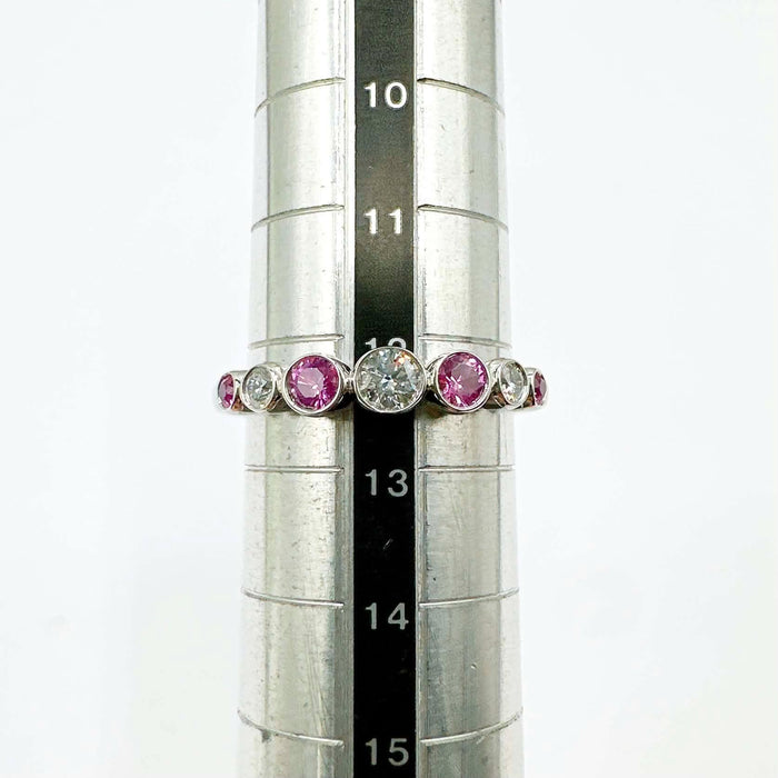 TIFFANY & CO. Pink Sapphire Diamond Ring
